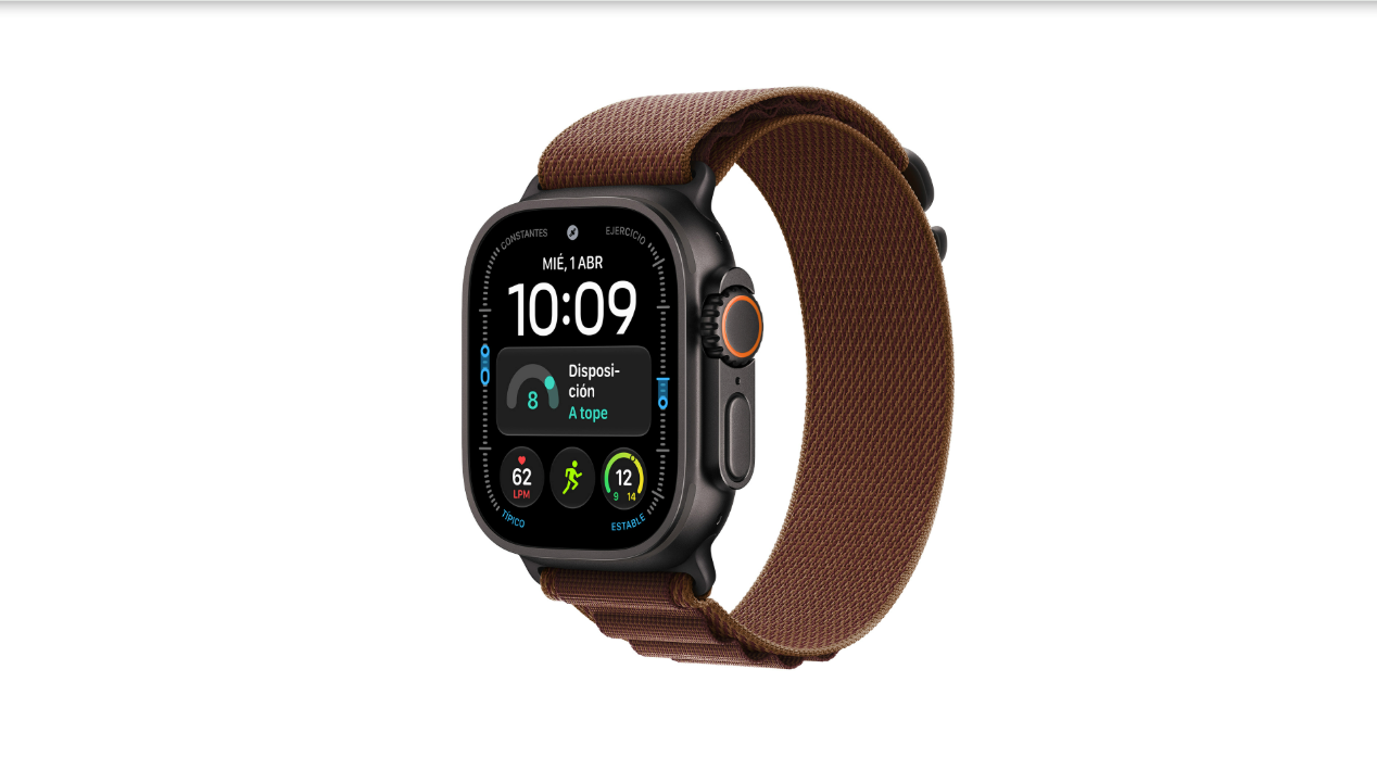 Apple Watch Ultra 4 Titanio Negro Alpine Loop Burdeos