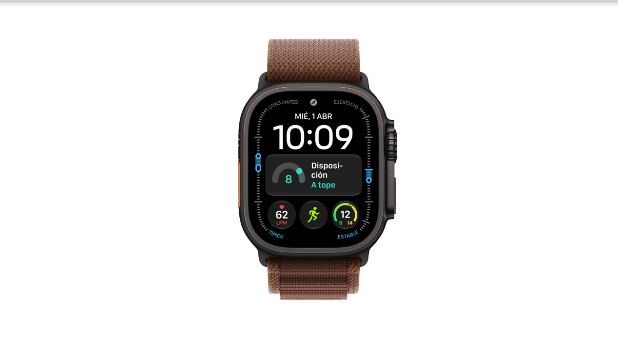 Apple Watch Ultra 4 Titanio Negro Alpine Loop Burdeos