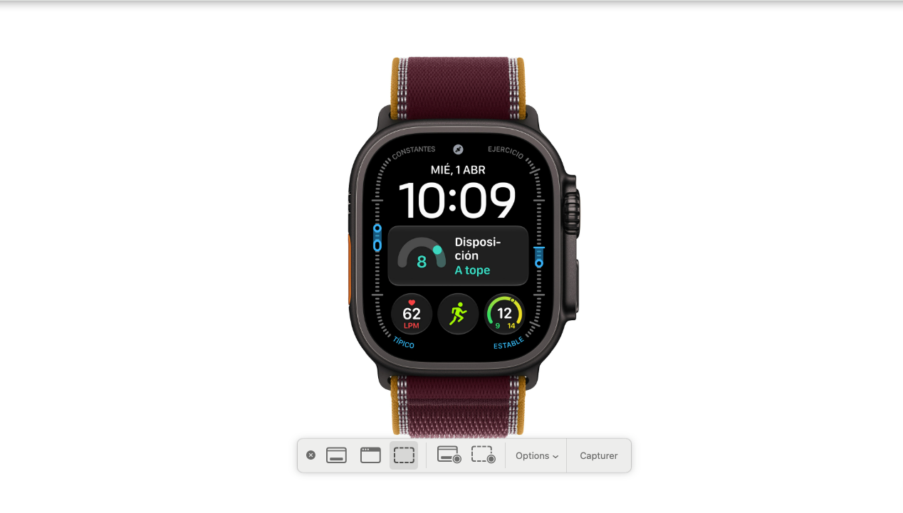 Apple Watch Ultra 4 Titanio Negro Trail Loop Burdeos